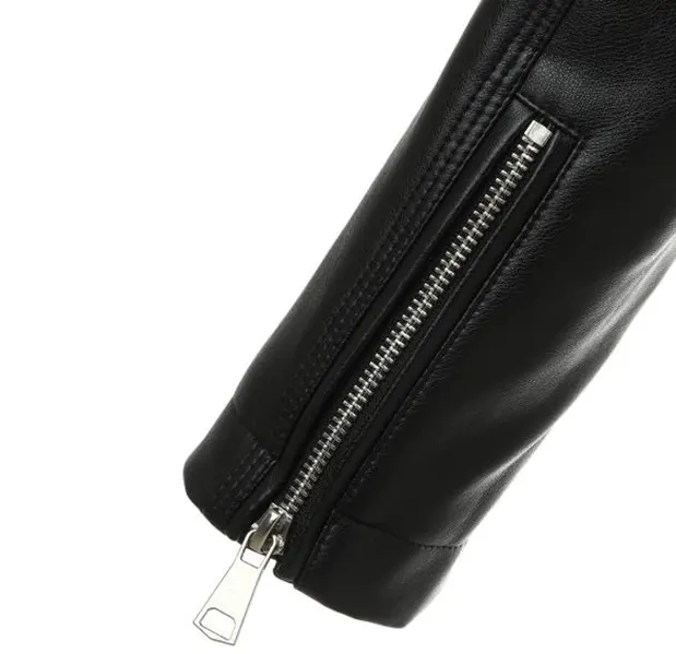 Quilted Shoulder Faux Leather Jacket with Lapel